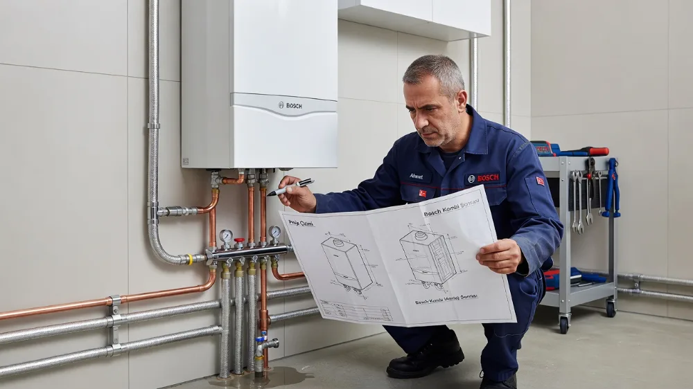 Bosch Kombi Montajı Sonrası Proje Çizimi: Yetkili Usta