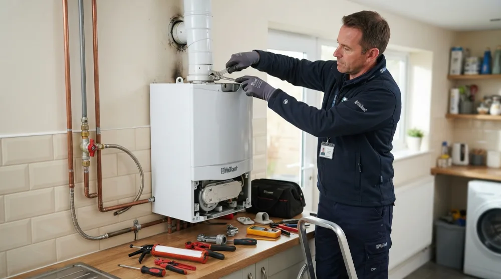 Vaillant Kombi Baca Bağlantısı Arızası: Doğalgaz Tesisatçısı Bakım ve Onarım Uygulaması